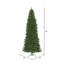 7.5' Flocked Red Fir Artificial Christmas Tree with 300 LED Red Lights