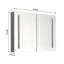 40 po X P 30 po Grande armoire à pharmacie rectangulaire en aluminium avec miroir H H