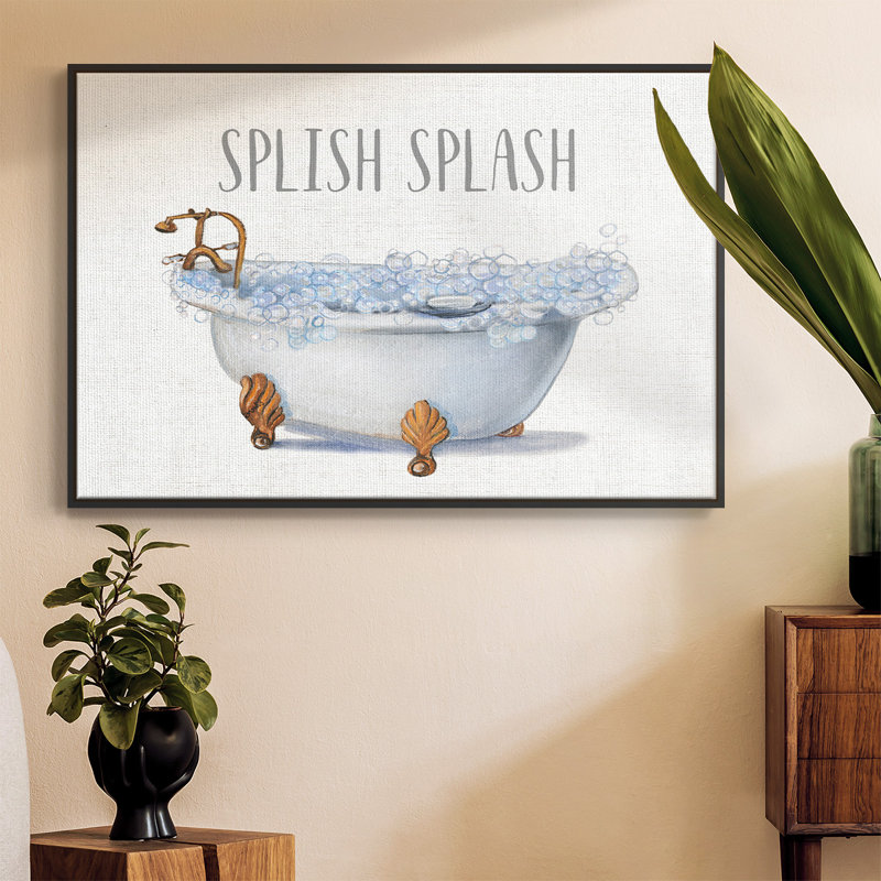 " Splish Splash ", Black, 27" H x 41" W x 2" D