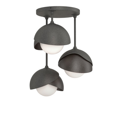 Brooklyn 3 - Light Double Shade Semi Flush Mount