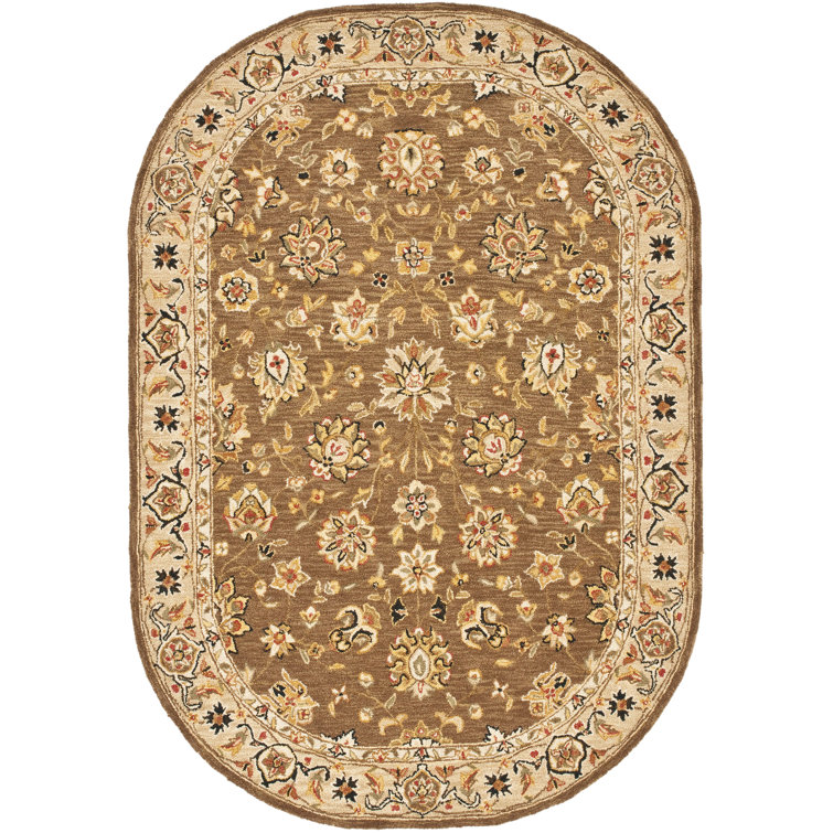 Hollander Hand-Hooked Wool Brown/Ivory Area Rug