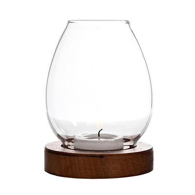 Porte-bougie en verre transparent Art en forme d'œuf Porte-bougie Vintage Home