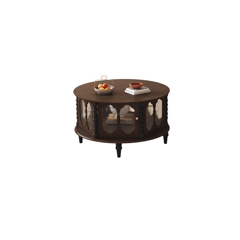 French Retro Style Rubberwood Coffee Table