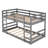 Gray Twin Over Bunk Bed With , Solid Pine Legs, Full - Length Guardrail For Security, Space Saving Small Bedrooms, Slat Kit Included Frame Stability, , Functional In Limited Spaces, Fits Mattresses