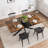 55.11" -70.86"Retro Rectangular Stretch Dining Table-451536689