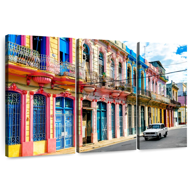 Collection Lilie Cuba Fuerte - Façades colorées, H 28 po x l 45 po
