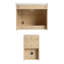 Ensemble de meuble-lavabo mural moderne 36 "avec tablettes de rangement en chêne blanc