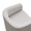 Chaise d'appoint de chambre à coucher avec rangement pour tabouret de pieds en crème blanche et tissu facile à nettoyer