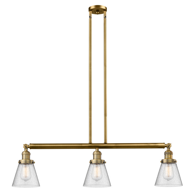 Montano 3 - Light Kitchen Island Pendant, No Bulb Included, Seedy, Antique Copper