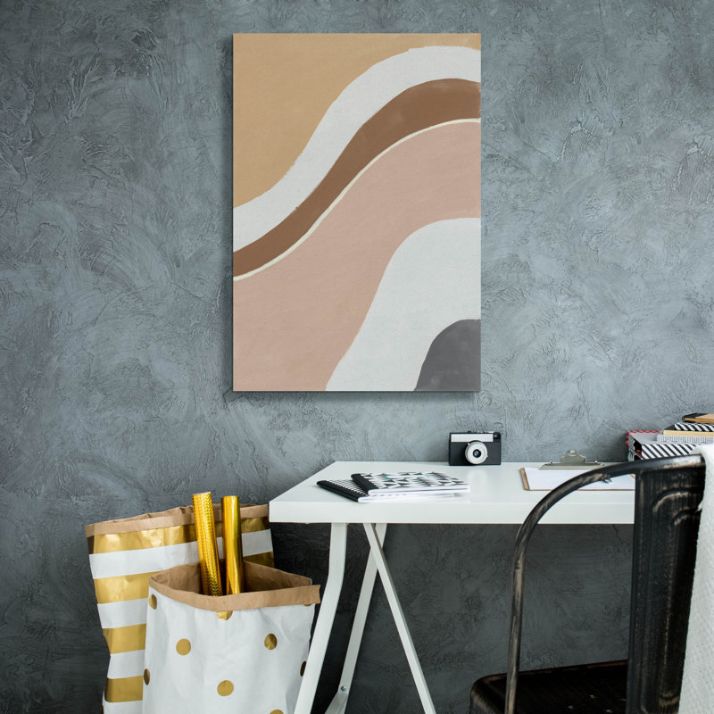 «Flowing 2 Neutral» par Danhui Nai, art mural sur toile, H 26 po x l 18 po