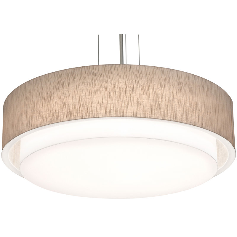 Luminaire suspendu tambour Bozuwa, Beige, Oui