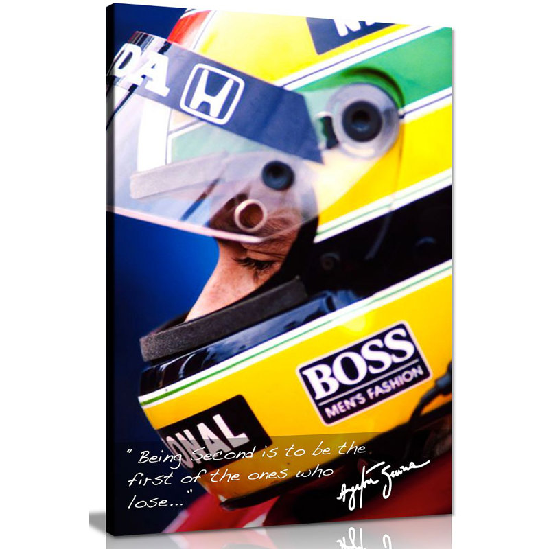 Ayrton Senna Quote F1 - Wrapped Canvas Print, 91cm H x 61cm W