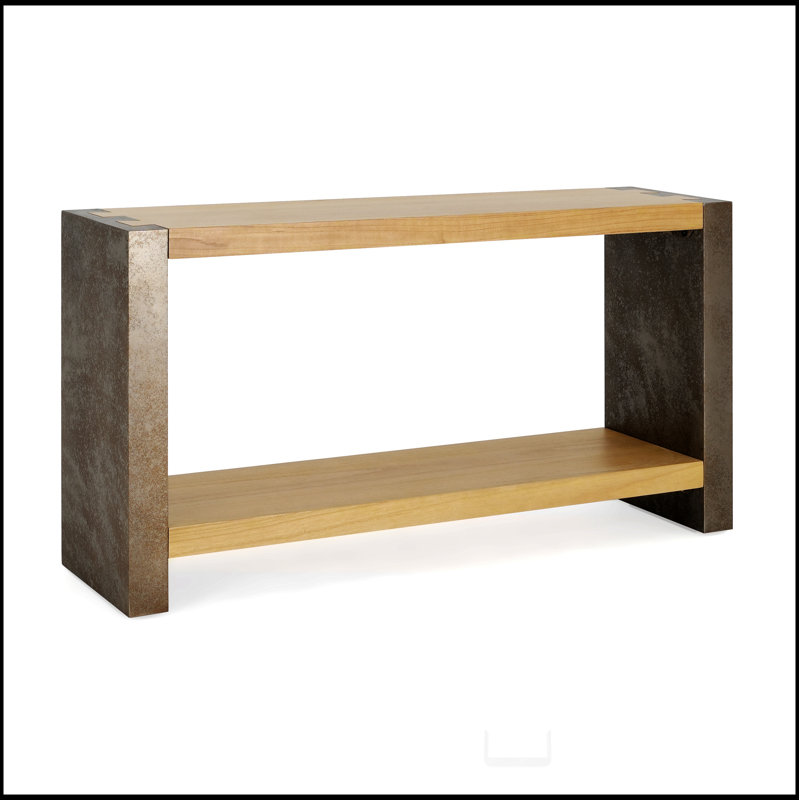 Mirod Vintage Industrial Console Table - Classic Minimalist Design with Premium Wood Veneer and Distressed Finish