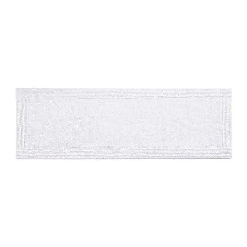 Tapis pour salle de bain 3000 g / m², réversible, doux et moelleux, lavable à la machine à 100% / m², peau, Blanc