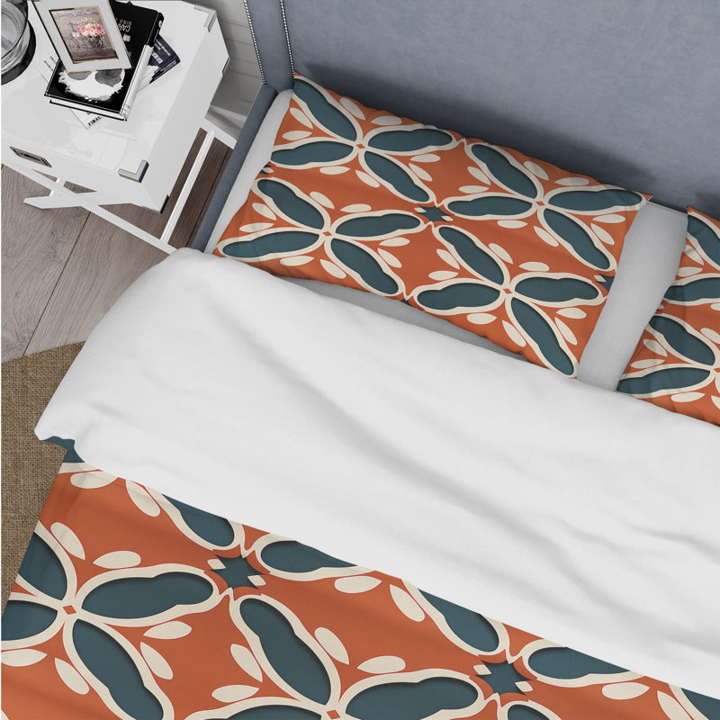 Ensemble de housse de couette Terra Cotta, Housse de couette simple + 1 taie décorative stan