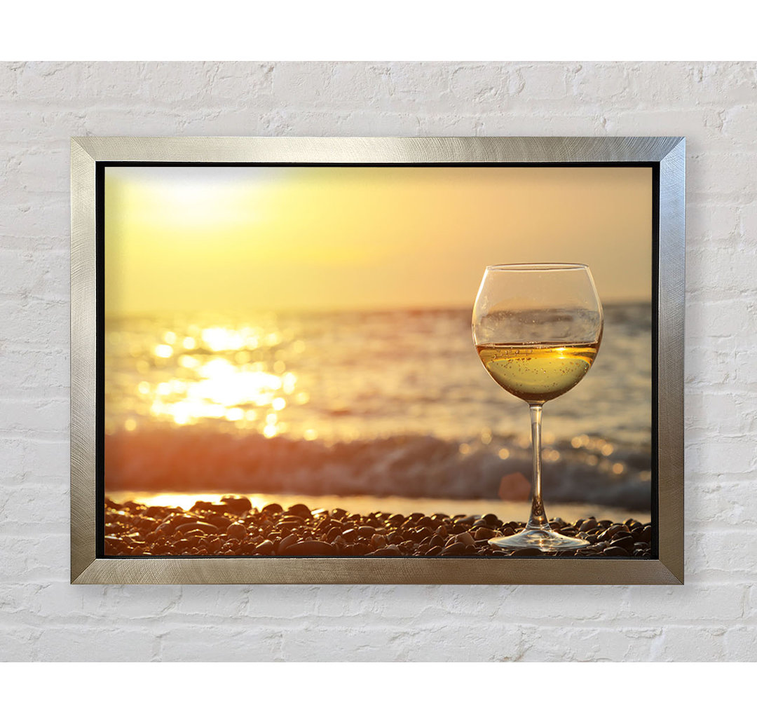 Wine On The Beach Gerahmter Druck Wandkunst