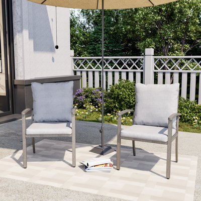 Jeitt Patio Dining Armchair with Cushion by Red Barrel Studio