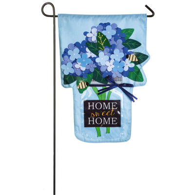 Maison douce en polyester 18 po x l 13 po drapeau de jardin
