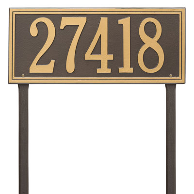 Double Line 1-Line Lawn Address Sign