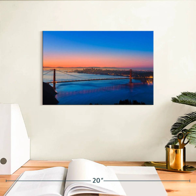 Lilie Golden Gate Bridge Nightfall, H 8 po x l 12 po