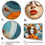 «Orange Mid Century Retro Portraits IV», reproduction sur toile-770517949-770517936