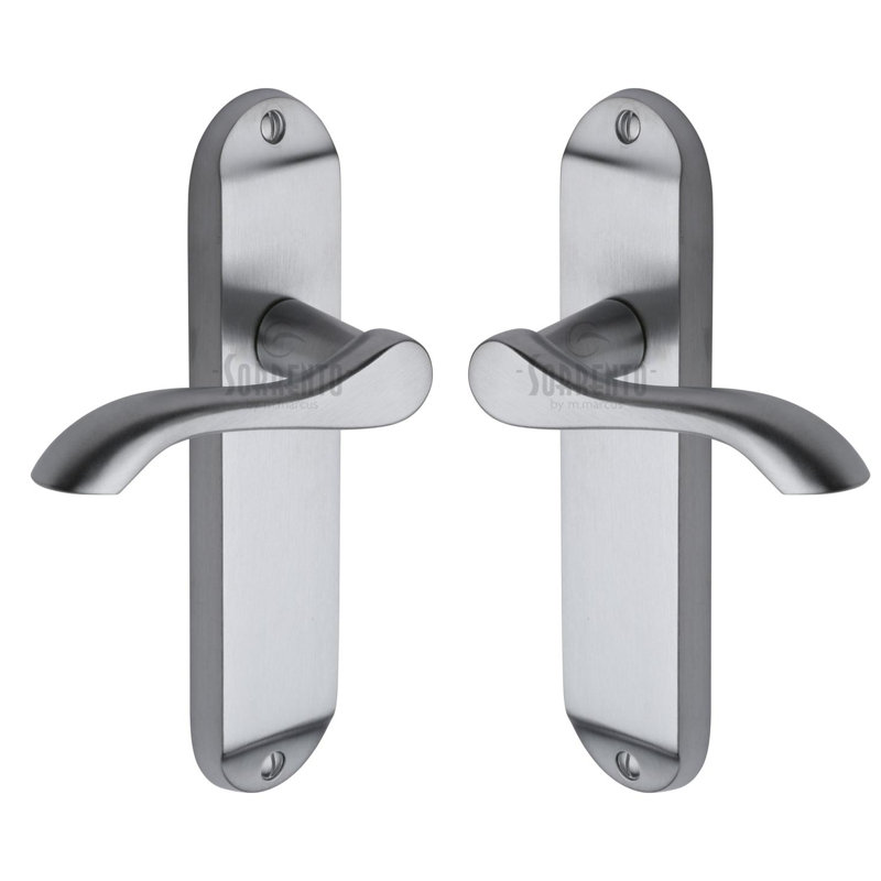 Heritage Brass Aurora Door Handle Kit, Satin Chrome