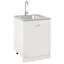 Belfry Kitchen Traylor 600mm W Single Bowl Steel Kitchen Sink with 1 Faucet Hole