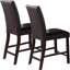 Ensemble de 2 chaises simples à hauteur de comptoir de style contemporain à dossier capitonné