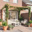 Backyard Garden Pergola, 3x3m Wooden Pergola Kit, Garden Pergola Gazebo Grape Trellis with Triangle Supports