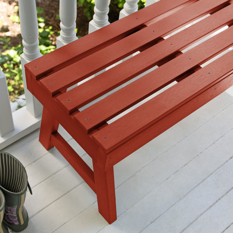 Banc de pique-nique en plastique Midwest, Rouge rustique