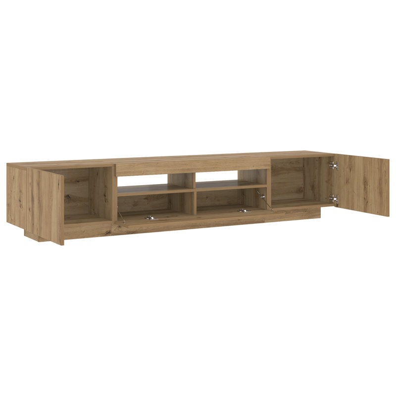 Abhinay Unfinished TV Stand, Artisan Oak, 200cm