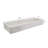 Decorative Tray With Raised Edges, 22 X 8 Rectangular White Marble