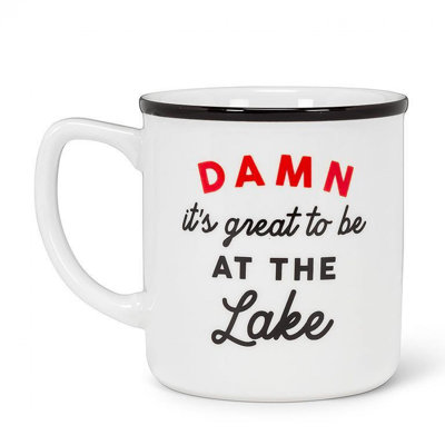 Damn It'S Great To Be At The Lake Text Mug
