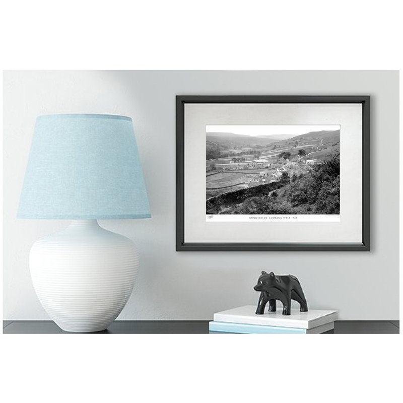 Gunnerside, Looking West 1923 - Single Picture Frame Print, 40cm H x 50cm W x 2.3cm D