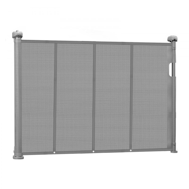 Barrière pour bébé rétractable de grande taille pour enfants ou animaux de compagnie , L 55 po, Gris