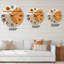Abstrait arc-en-ciel soleil et lune dans les tons de terre II - horloge murale moderne-60327889