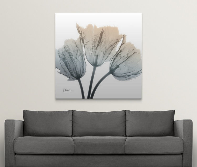 "Manigault" Earthy Tulips par Kiranjit, reproduction de photo, H 24 po x l 24 po x P 1,5 po, Toile