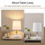 Wood Table Lamps E27 bedside with Fabric Shades