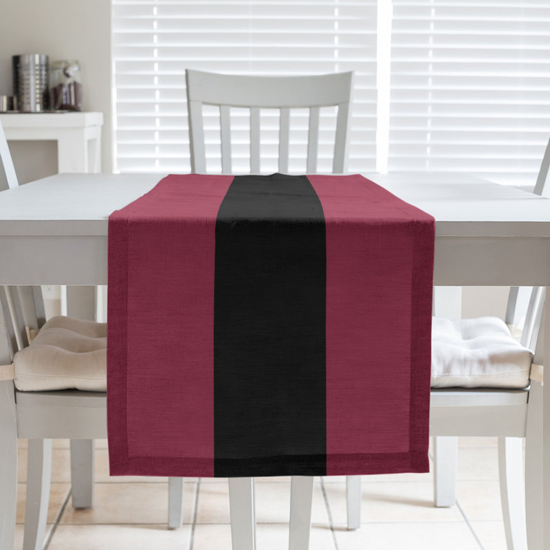 New Orleans Football Stripes Table Runner, 90" x 16", Cotton Blend, Arizona Football White/Red