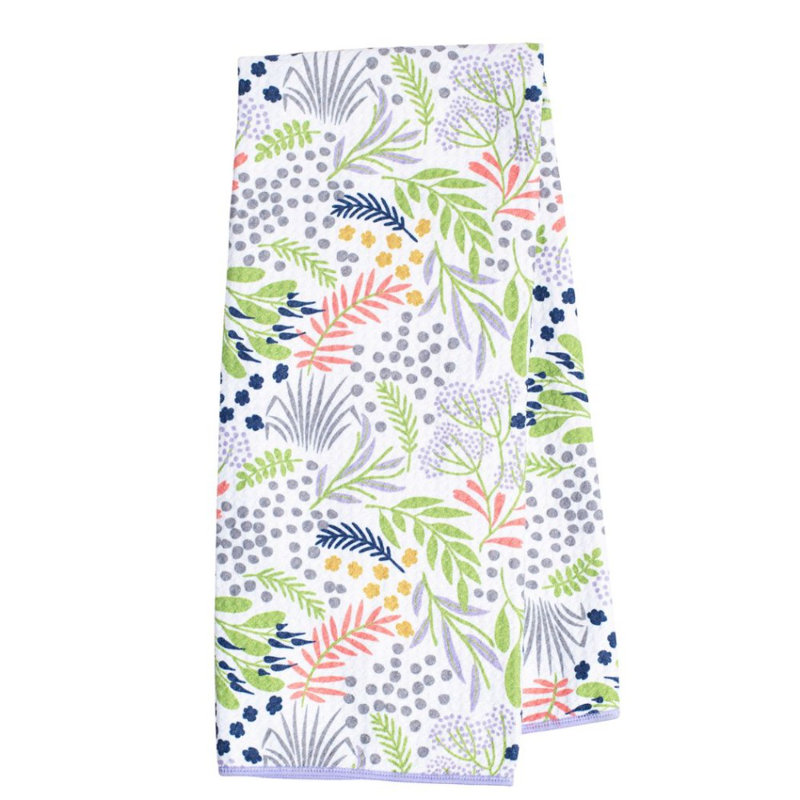 Floral Tea Towel Kitchen Towel, 1