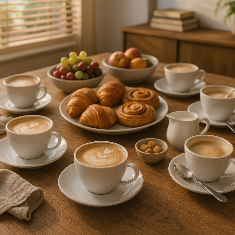 Argon Tableware - Classic Cappuccino Cup & Saucer 