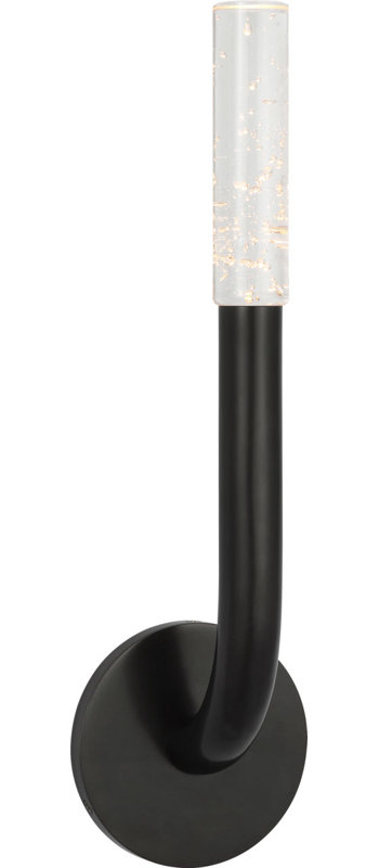 Rousseau Single Sconce with Seeded Glass, Bronze