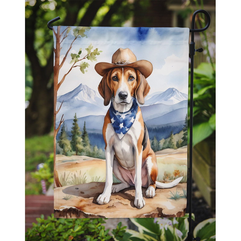 Drapeau Cowboy Welcome Garden, Foxhound américain