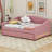 Teddy Fleece Full Size Daybed with Light And Trundle-94143388