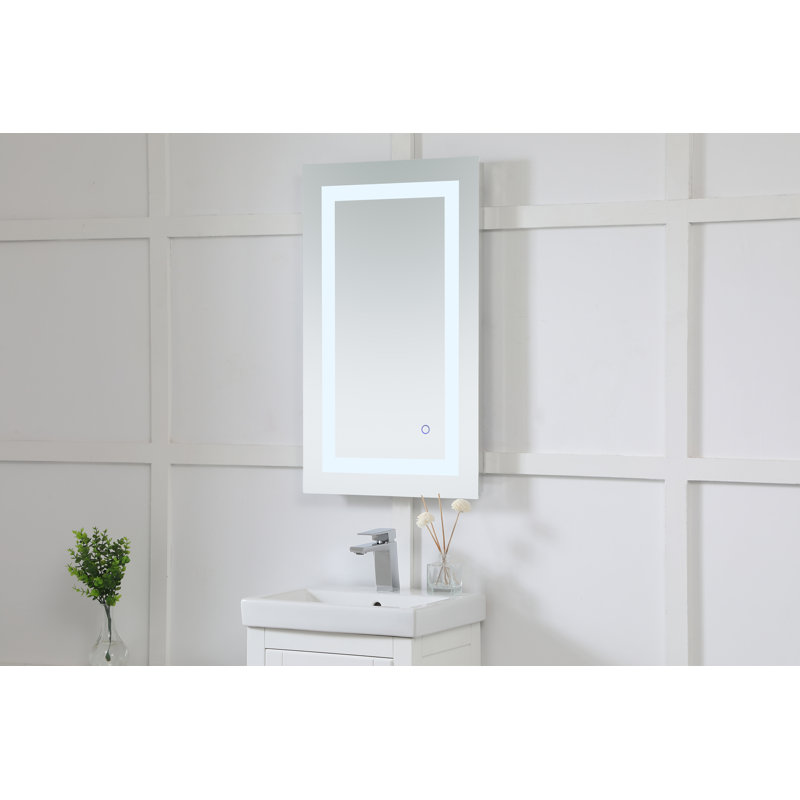 Scoles Flat LED Wall Mirror, 30" x 18"