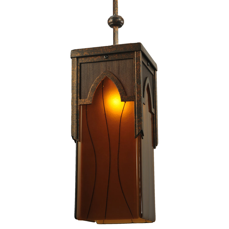 Luminaire suspendu simple à 1 lumière Thanos, H 147 po x l 6,5 po x P 6,5 po