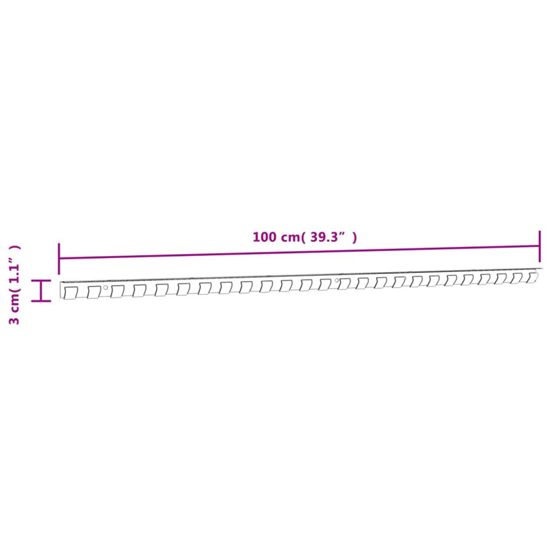 Stainless Steel 100cm Curtain Hardware Accessory