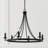 6 - Light Dimmable Wagon Wheel Chandelier-1322745299