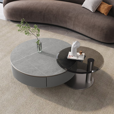 Light luxury round rock table