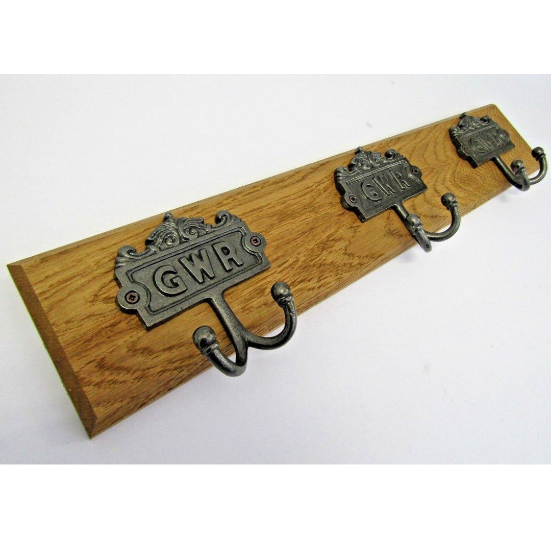 Solid Wood 7 - Hook Wall Mounted Coat Rack